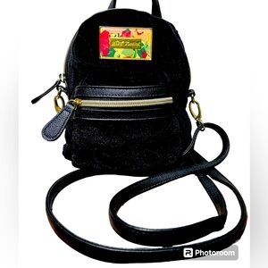 Betsey Johnson Mini Velvet Crossbody